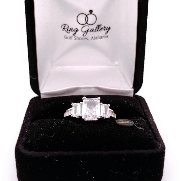 Diamond Wedding Set / Engagement Ring 925/14K size 6,7,8,9,10 - Picture 6 of 11